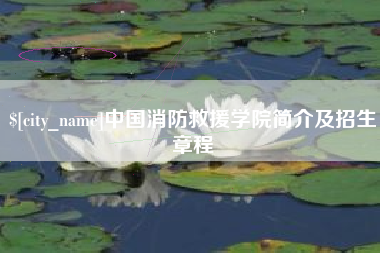 长宁中国消防救援学院简介及招生章程