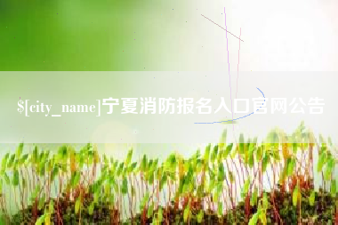 长宁宁夏消防报名入口官网公告