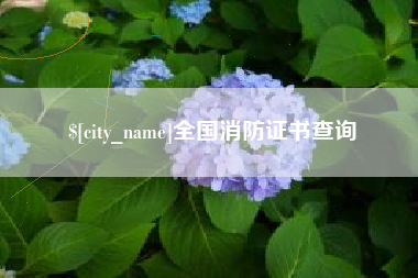 长宁全国消防证书查询