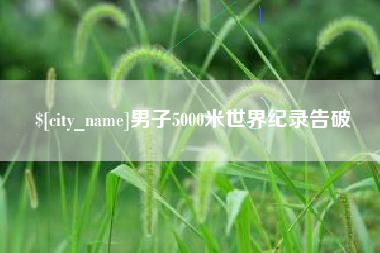 长宁男子5000米世界纪录告破