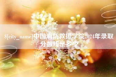 长宁中国消防救援学院2024年录取分数线是多少