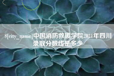 长宁中国消防救援学院2021年四川录取分数线是多少