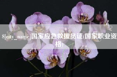 长宁国家应急救援员证(国家职业资格)