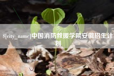 长宁中国消防救援学院安徽招生计划