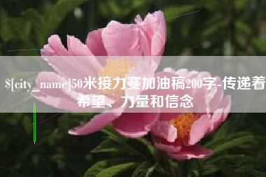 长宁50米接力赛加油稿200字-传递着希望、力量和信念