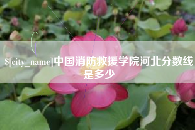长宁中国消防救援学院河北分数线是多少