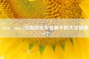长宁中国消防专业最牛的大学是哪一个