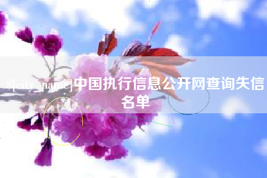 长宁中国执行信息公开网查询失信名单