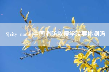 长宁中国消防救援学院要体测吗