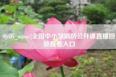 长宁全国中小学消防公开课直播回放观看入口