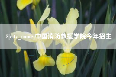 长宁中国消防救援学院今年招生