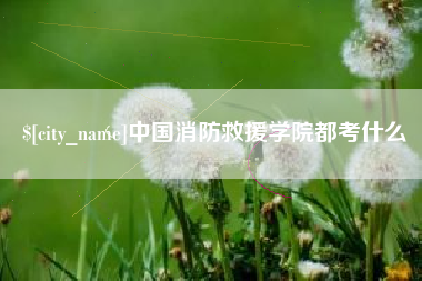 长宁中国消防救援学院都考什么