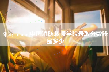 长宁中国消防救援学院录取分数线是多少
