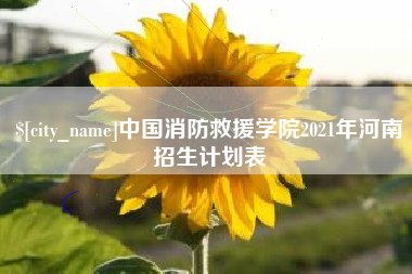 长宁中国消防救援学院2021年河南招生计划表