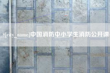 长宁中国消防中小学生消防公开课