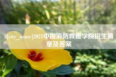 长宁2021中国消防救援学院招生简章及答案