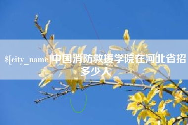 长宁中国消防救援学院在河北省招多少人