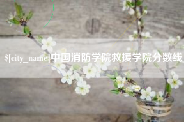 长宁中国消防学院救援学院分数线