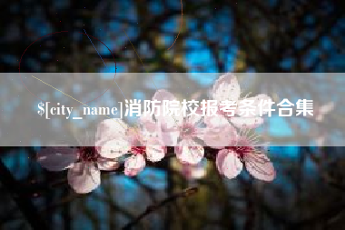 长宁消防院校报考条件合集